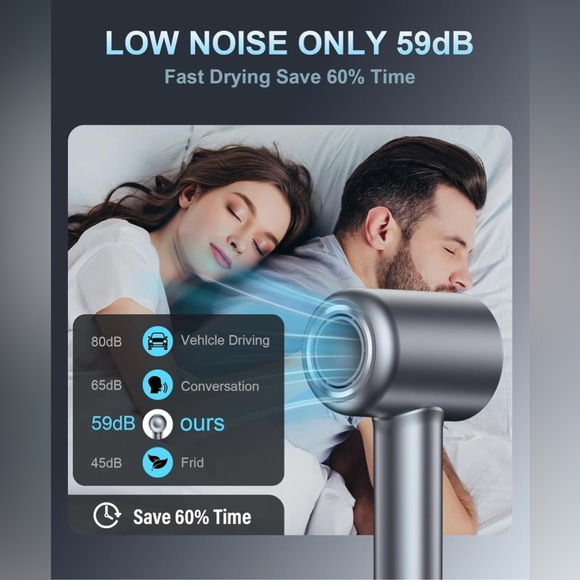 NIB! lonic Sleek Silver Hair Dryer - Picture 5 of 11